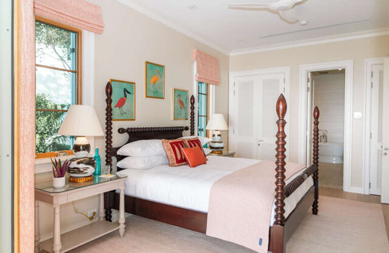 Bedroom with king size bed.