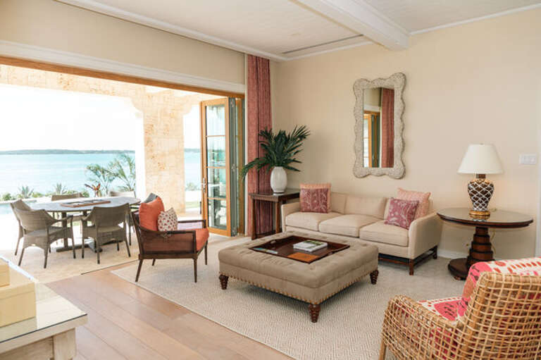 Living area and outdoor seating.