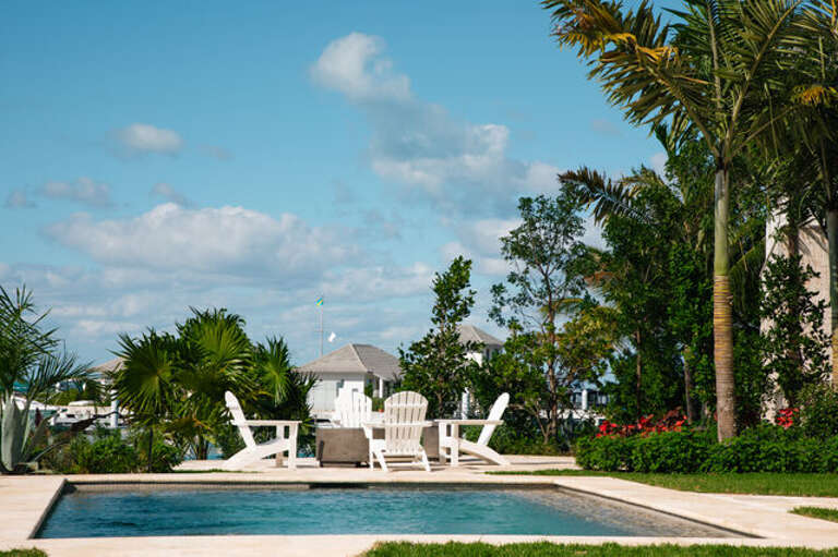 Our pool and fire pit.