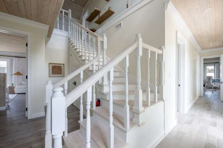 Stairway to the second floor.