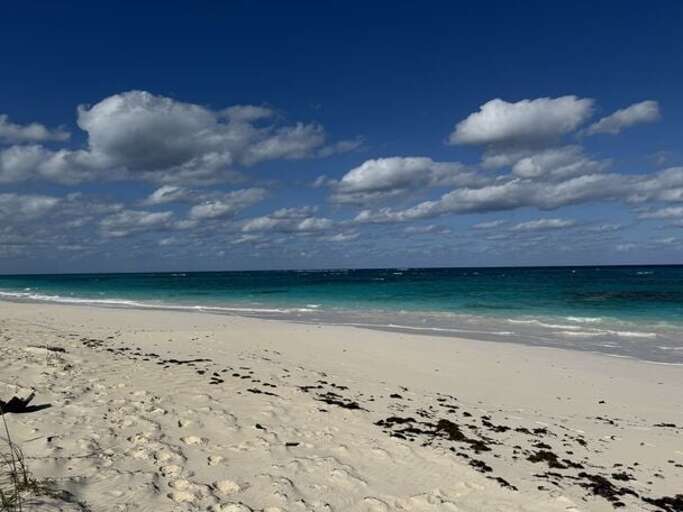 Our beach facing south.  This property is located on the Banks Road of Governors Harbour, the premier location on Eleuthera.