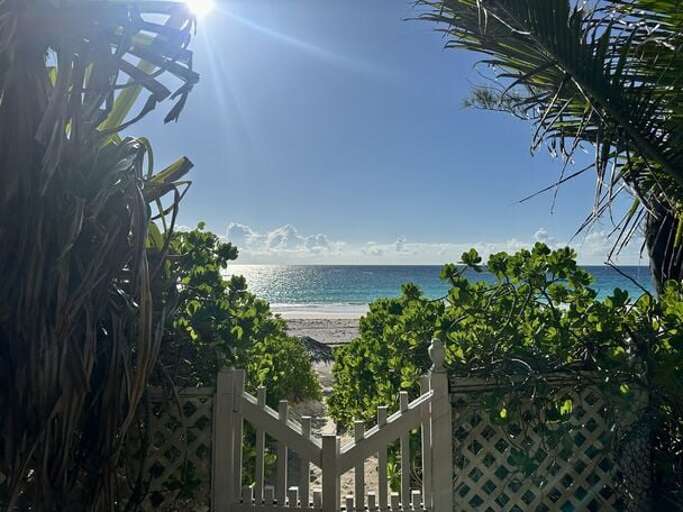 Path to pink sand beach.