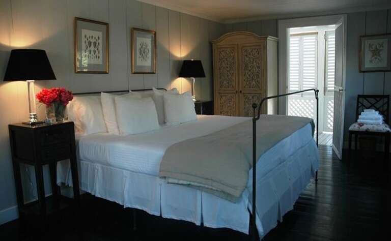 Bedroom with king size bed.