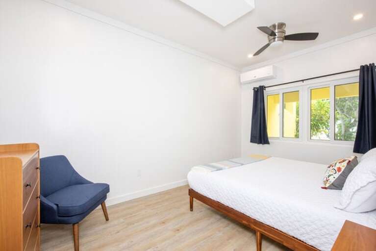 Bedroom with king size bed.