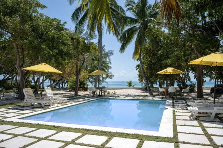 Laughing Bird pool with ocean view.