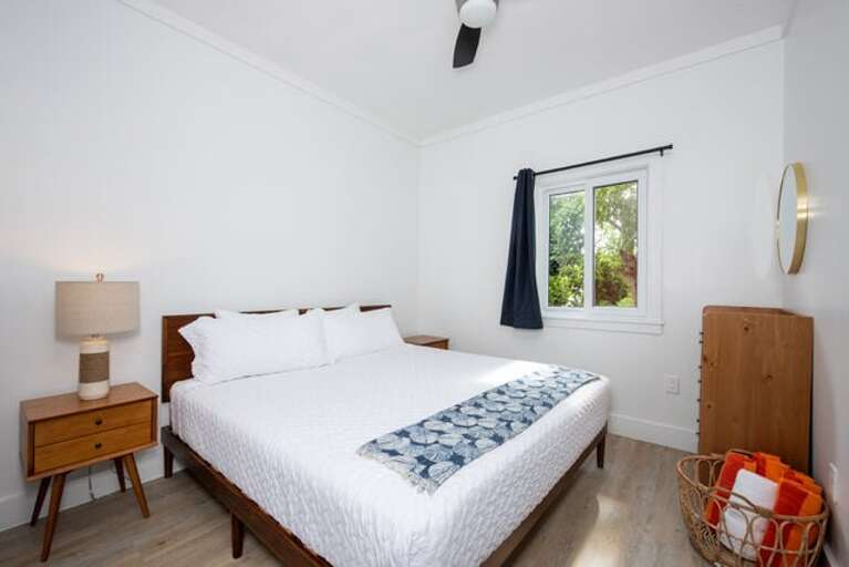 Bedroom with king size bed.