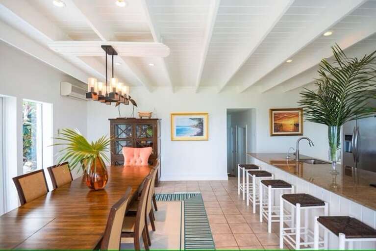Main House kitchen and dining area.