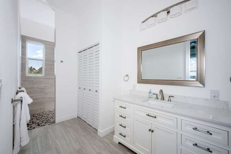 Second en-suite bath with walk-in shower.