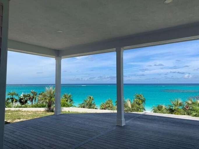 View from covered deck.