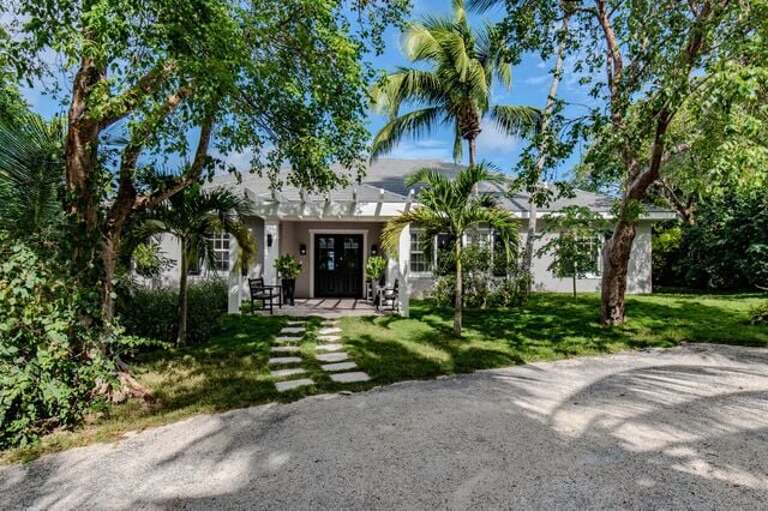 Seaduced front entrance.