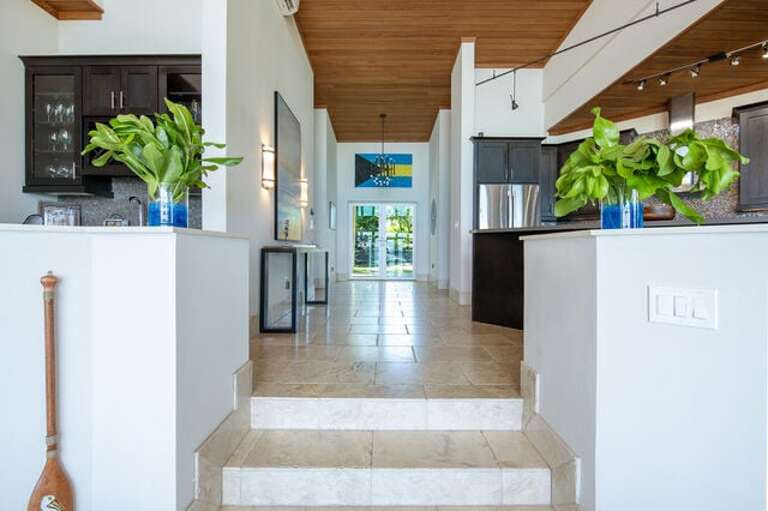 Great room looking toward entrance.