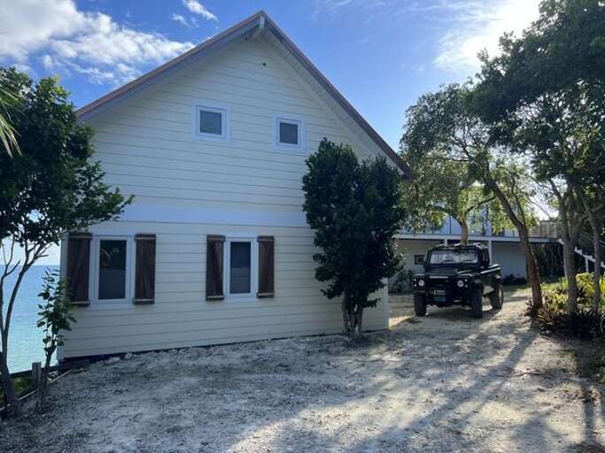 Cottage Exterior with parking.