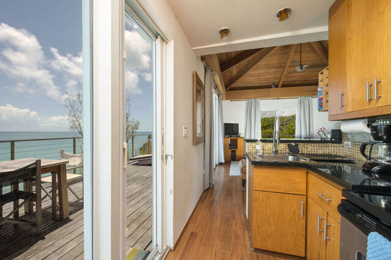 Fully equipped kitchen with ocean views