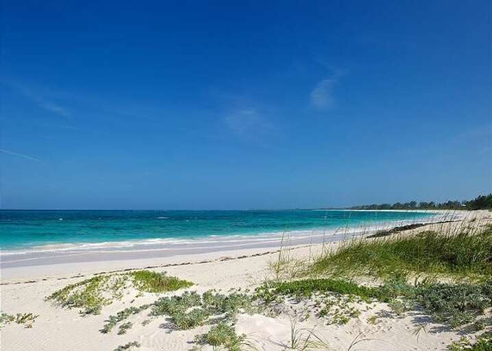 Double Bay Beach facing south from Veselka.