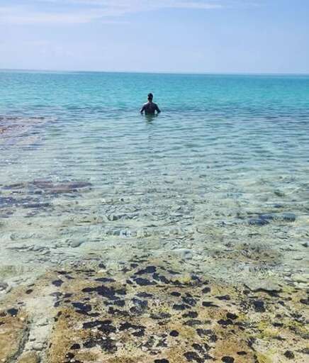 The water here is typically as calm as a lake with a very gentle grade entering the water.