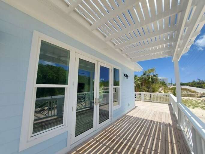 Shaded area of veranda.