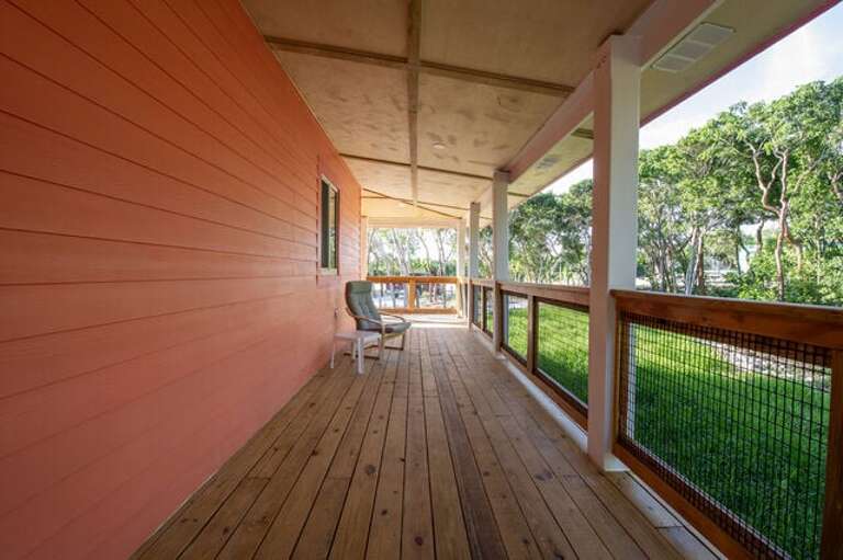 Covered porch.