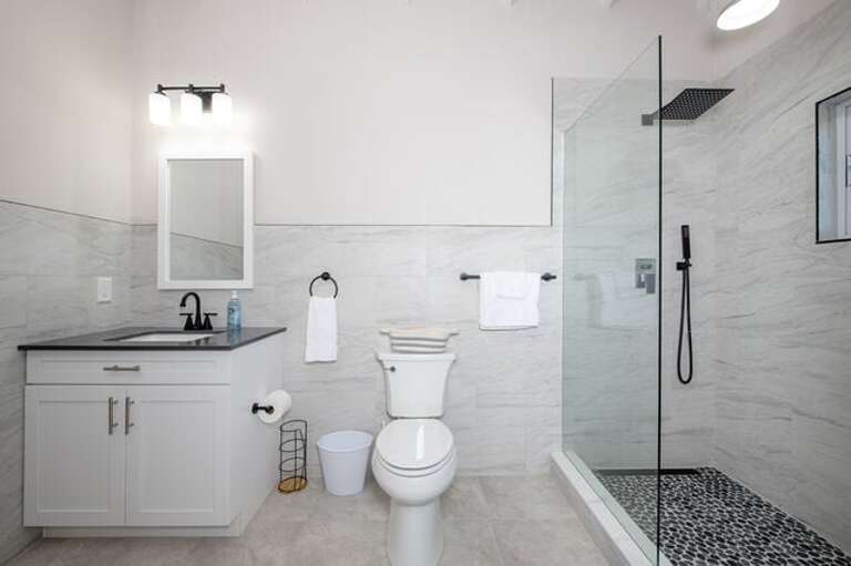 Guest Cottage Bath with walk-in shower.