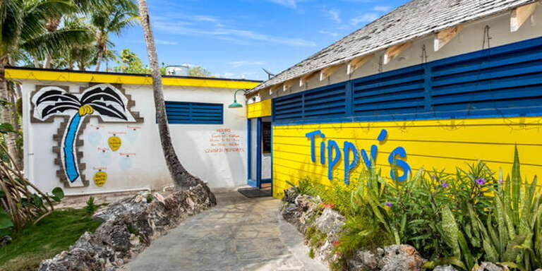 Tippy's Restaurant and Beachside Bar, located directly across the road on the beach.