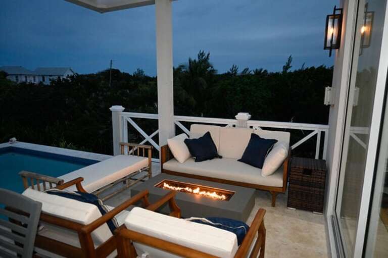 Enjoy the fire pit at night.