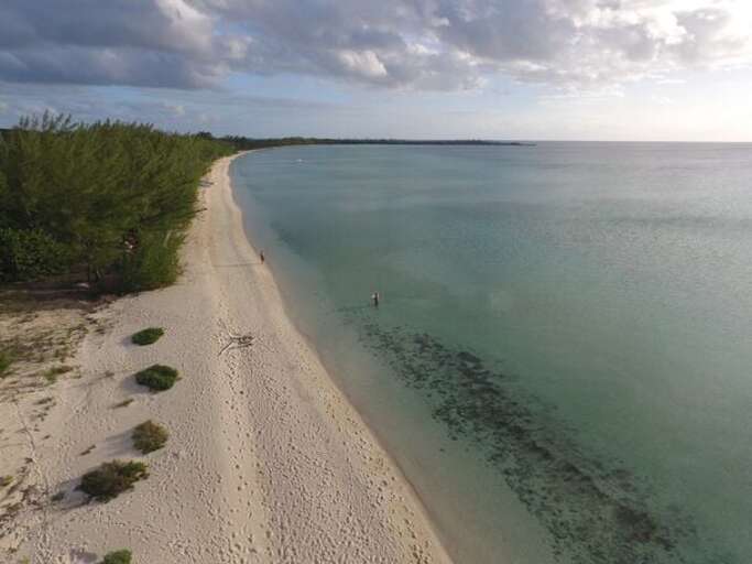 Our beach, Alabaster Bay Beach, typically as calm as a lake.