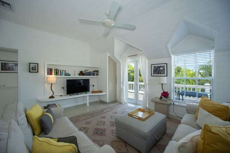 Living area with high-speed Starlink internet, TV with Firestick streaming.
