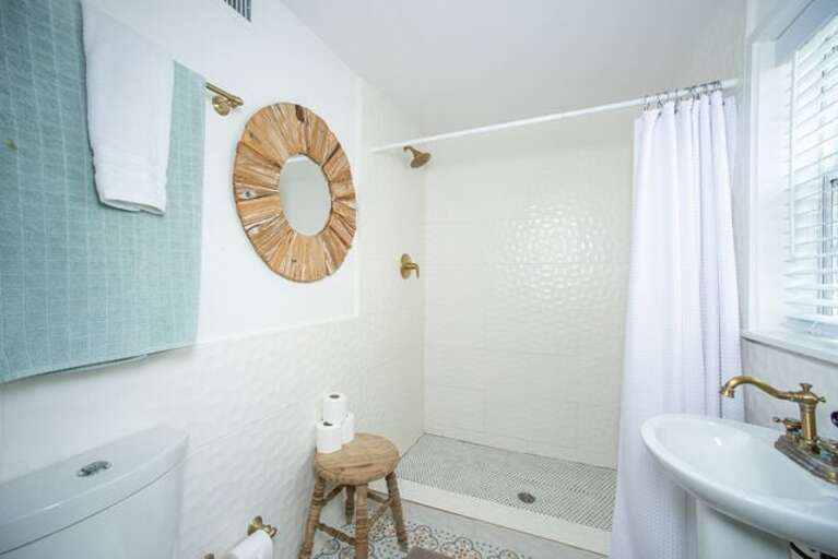 Master bath with walk-in shower.
