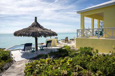Welcome to Tranquilville!  Our private sea-front plunge pool measures 10 x 16 feet.