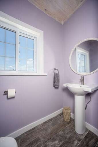 Powder room off the great room.