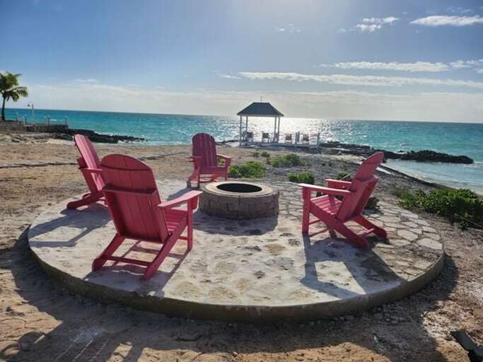 Our beachfront fire pit!
