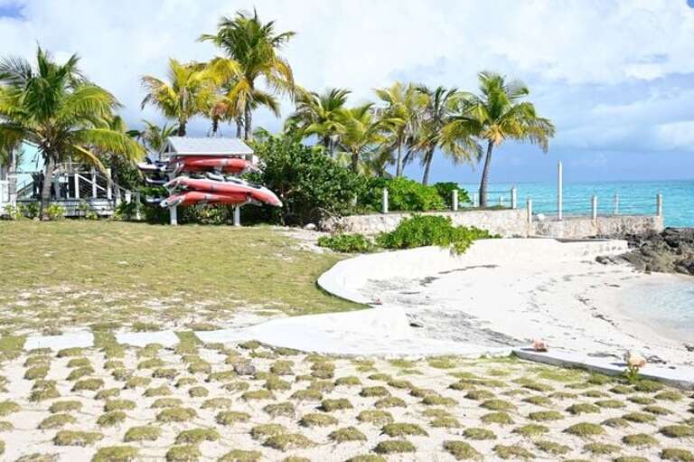 Our private backyard beach.  We provide three paddleboards, two single kayaks, and one tandem kayak.