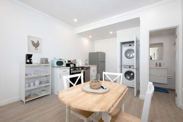 Kitchen and dining area in a one bedroom suite.