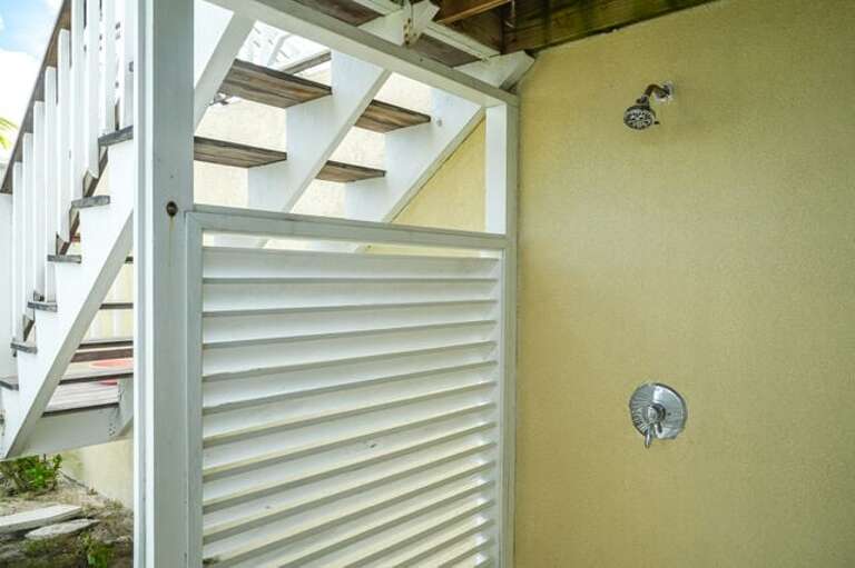 Outdoor shower.