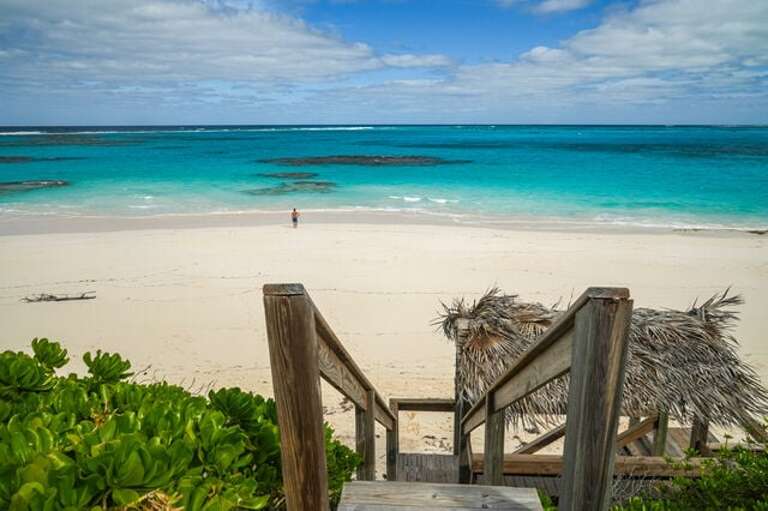 Stairs to our beach.