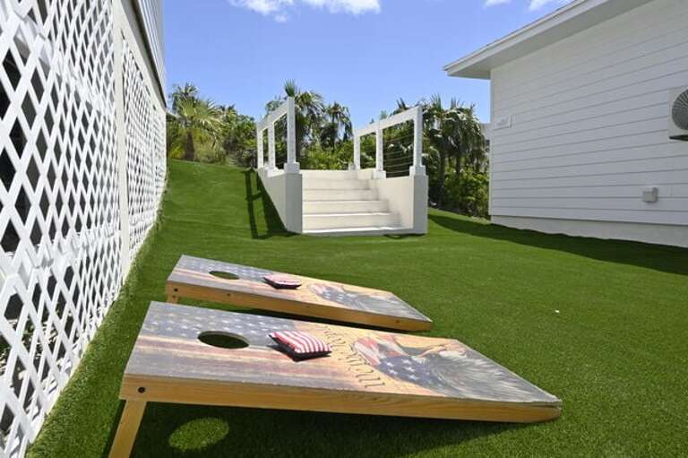 Outdoor area for games.