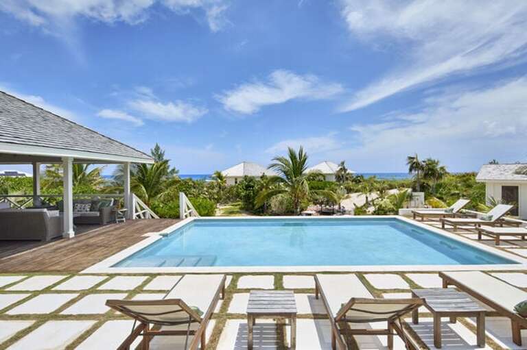 Our heated salt water pool.