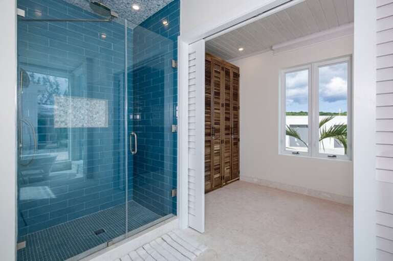 Master bath walk-in shower.