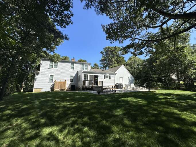Spacious backyard immersed in nature