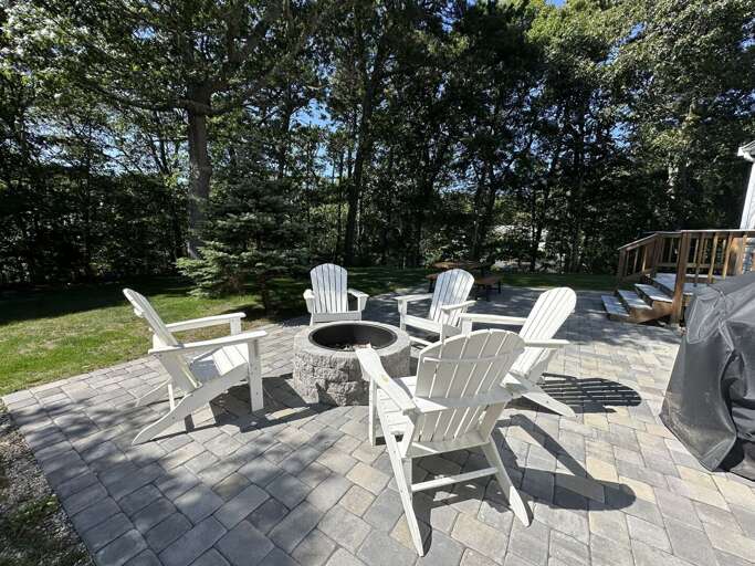 Stone patio with Fire Pit