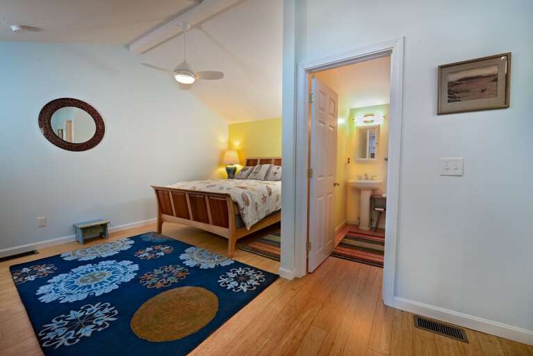 Primary Bedroom seen from Deck Doorway