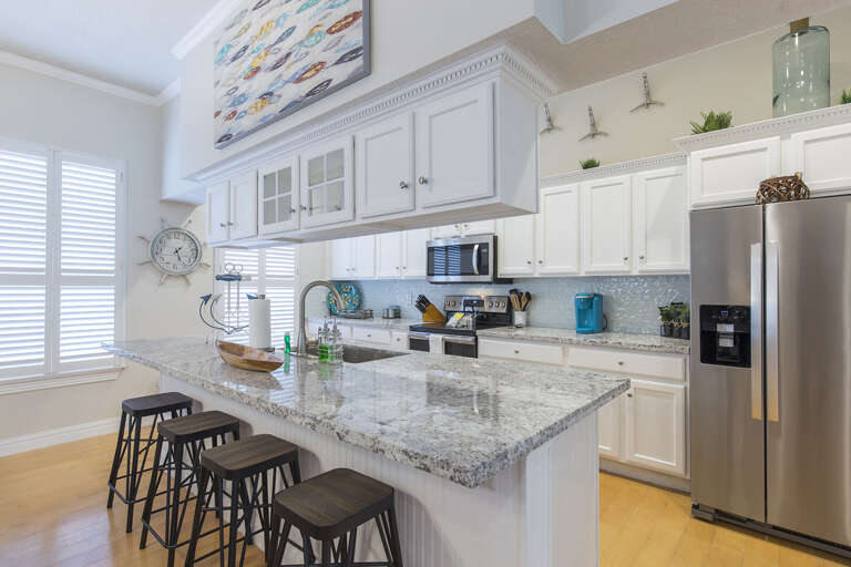This gorgeous kitchen is fully stocked with all necessary cooking supplies! This gorgeous kitchen is fully stocked with all necessary cooking supplies!