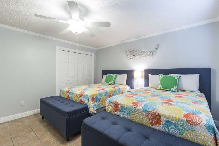 Wonderful guest bedroom with 2 queen beds located on the first floor!