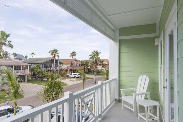 Balcony facing the front of our home