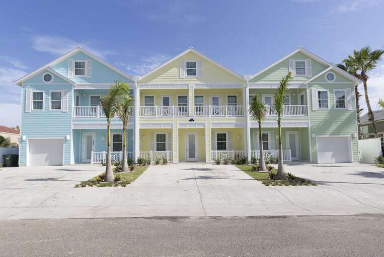 Exterior of all three vacation rental townhomes