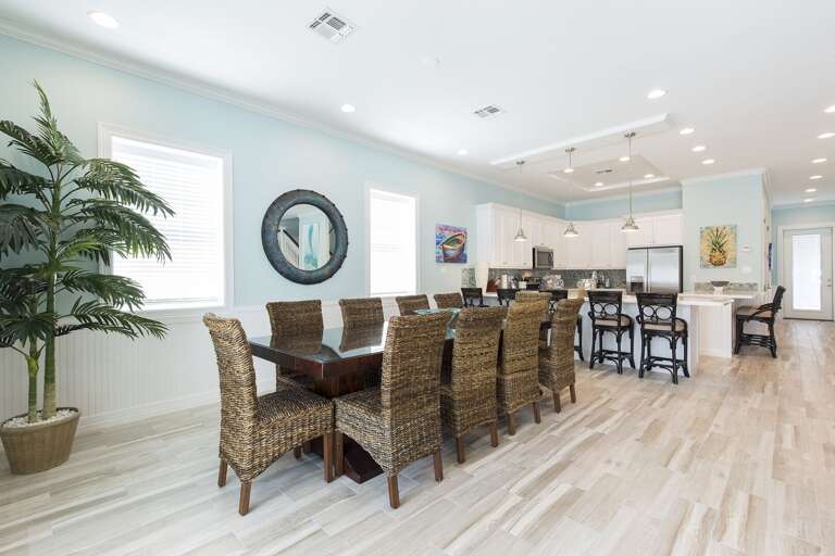 Large dining table great for family dinners!