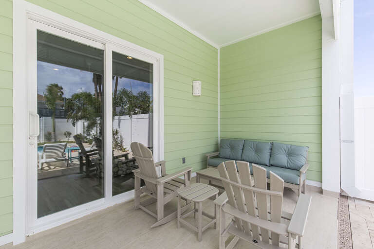 Relax by the pool in the patio area