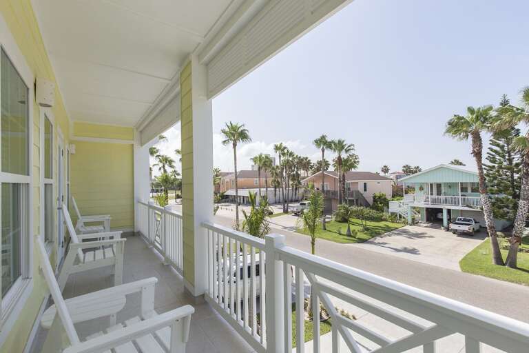 Balcony facing the front of our home