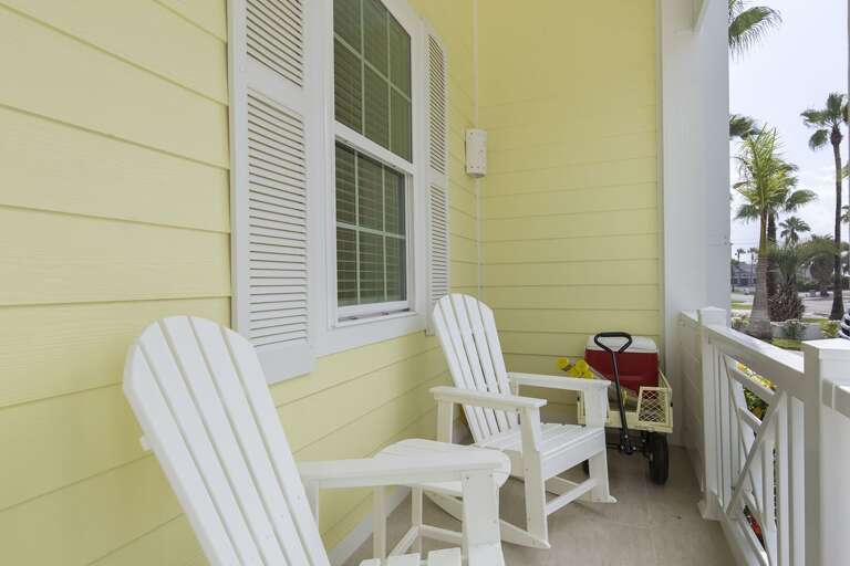 Balcony facing the front of our home