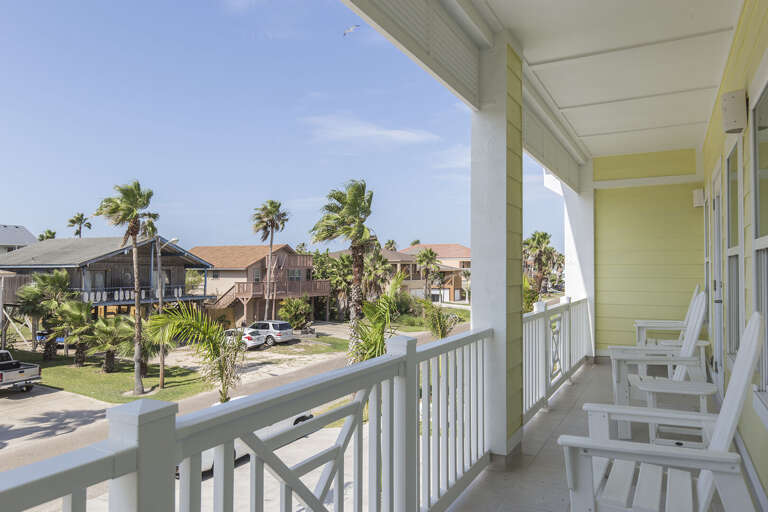 Balcony facing the front of our home