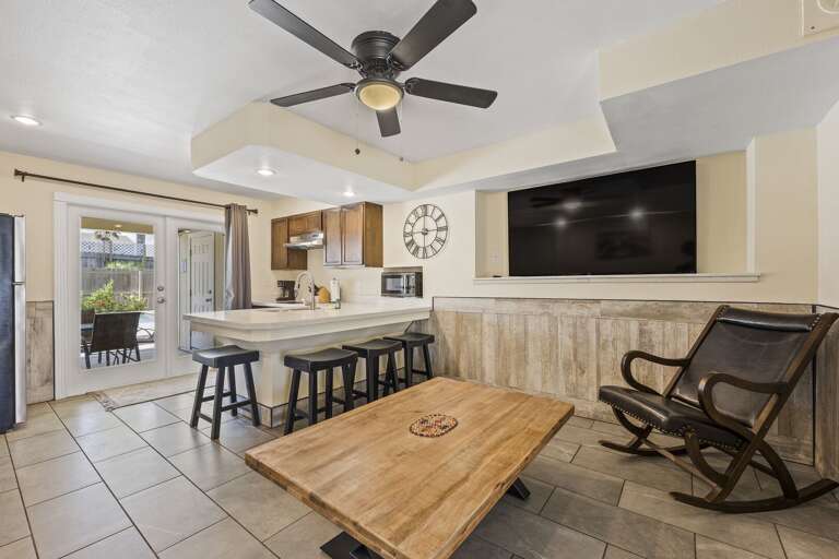 Newly Renovated Ground Floor Suite - Exterior Access Only (There are no stairs that lead from this portion of the house to the upstairs portion of the house inside. The stairs are outside.)